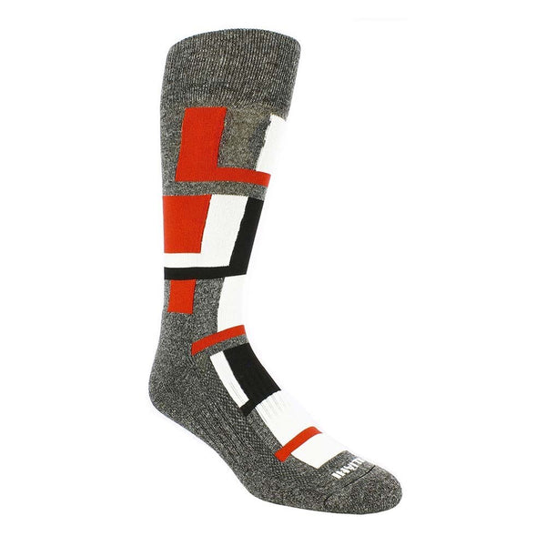 Remo Tulliani Sioux Charcoal Small Color Block Pattern Men Socks