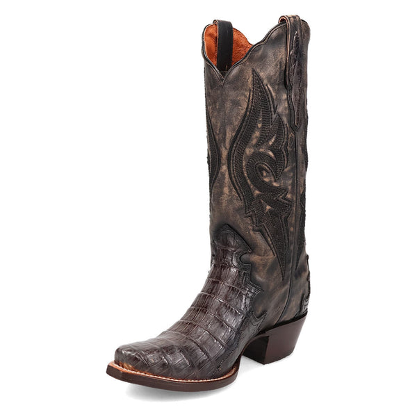 Dan Post Women's Snip Toe Berkeley Black Caiman Boots