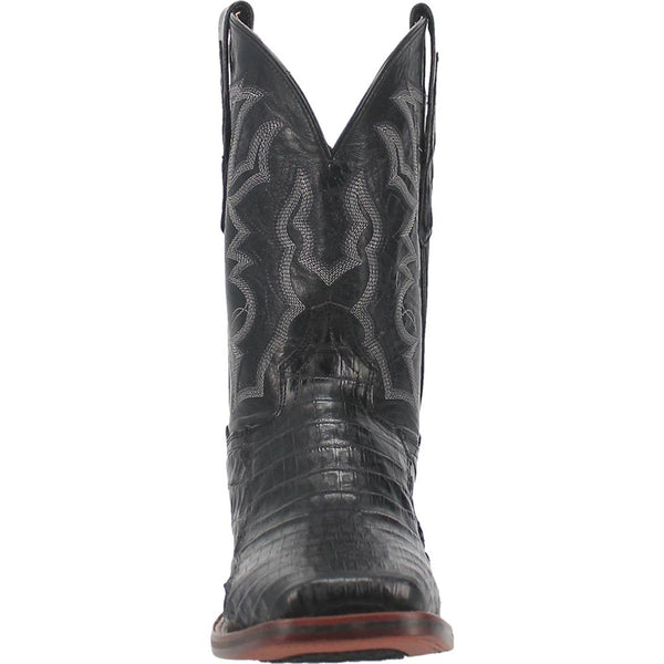 Dan Post Cowboy Certified Kingsly Caiman Square Toe Black Boot