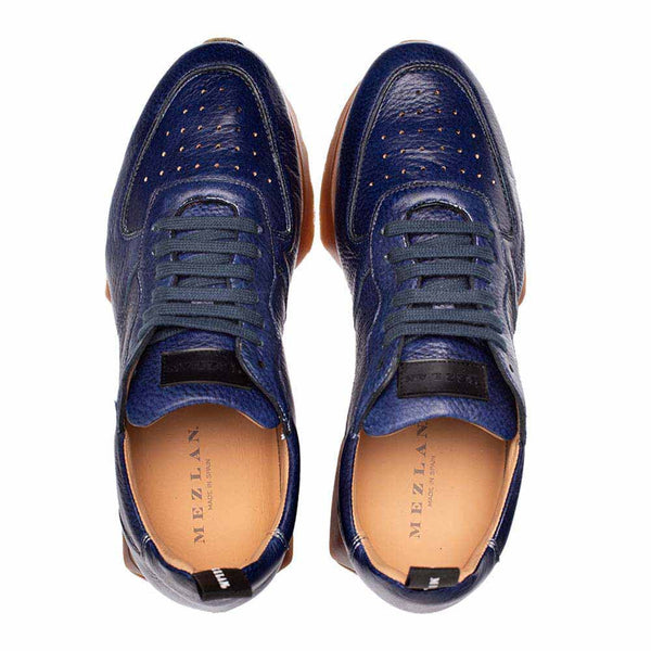 Mezlan Gerardo Blue Deerskin Sneaker