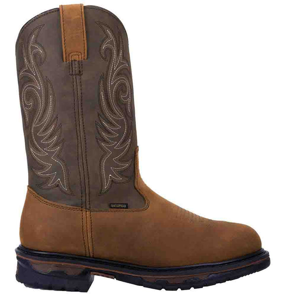 Laredo Sullivan Tan Waterproof Distressed Leather Boots