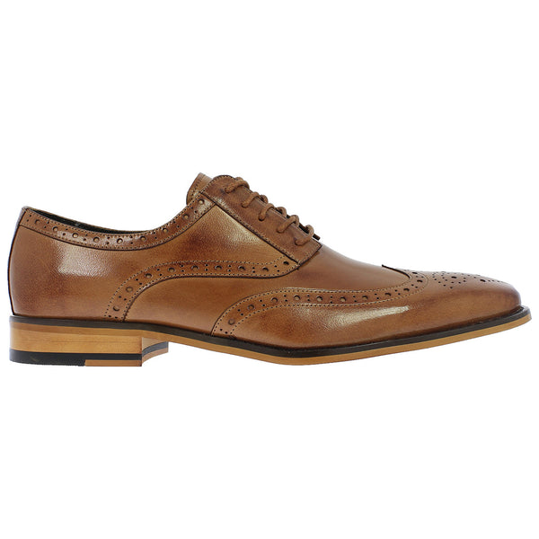 Stacy Adams Tinsley Tan Leather Wingtip Oxfords