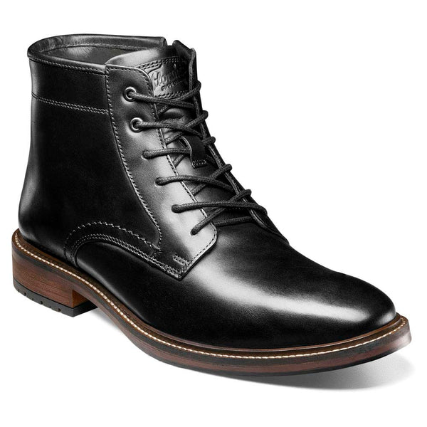 Florsheim Forge Plain Toe Black Lace Up Boots