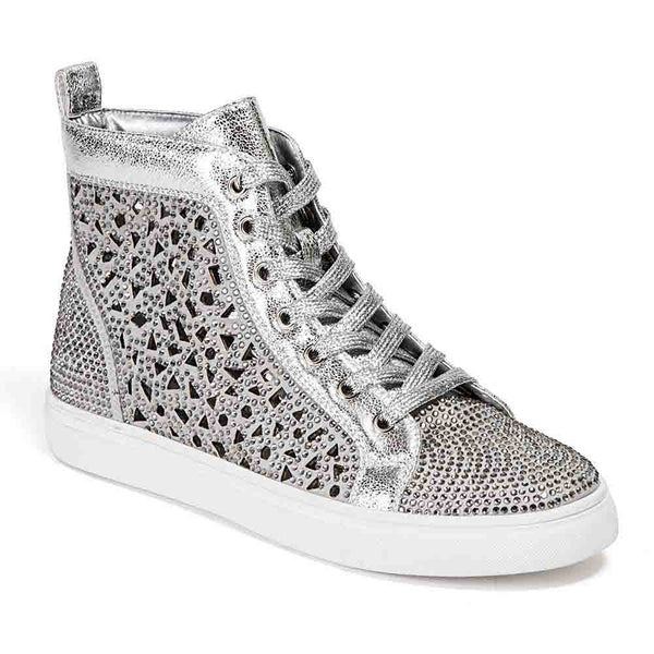 Lady Couture New York Silver High-top Sneakers