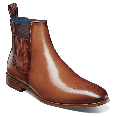 Stacy Adams Bradley Tan Men’s Plain Toe Chelsea Boots