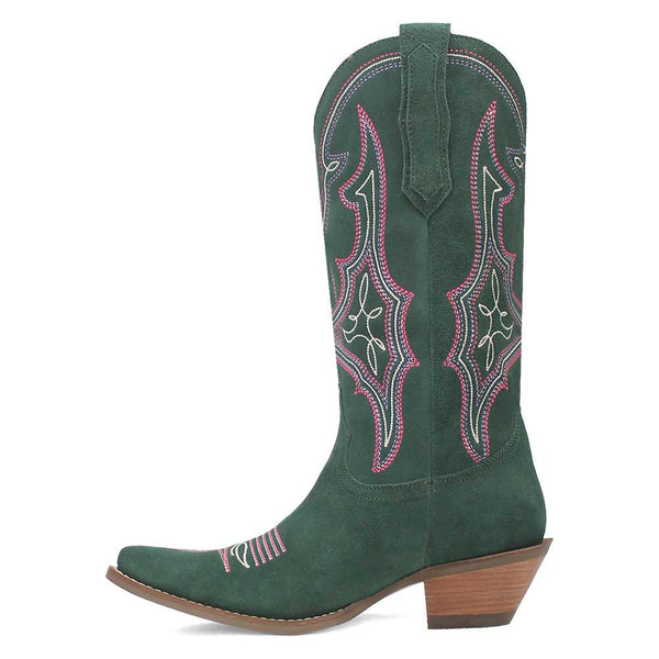 Dingo's Hot Sauce Green Snip Toe Suede Leather Boots