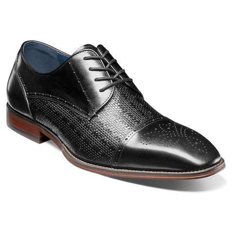 Stacy Adams Black Men’s Silsbury Cap Toe Lace-Up Shoes