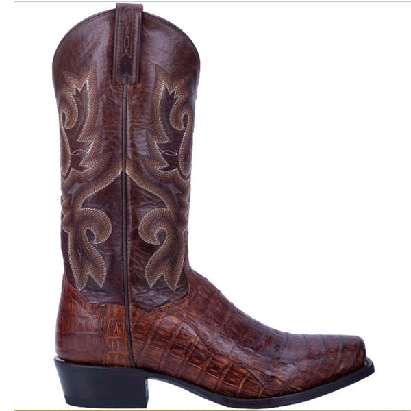 Dan Post Bayou Brass Genuine Caiman Tail Men's Boot