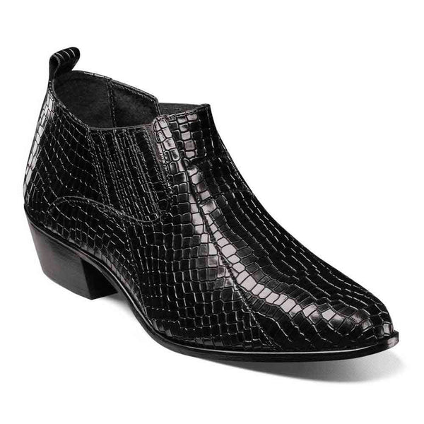 Stacy Adams SANDOVAL Black Cuban Heeled Boots