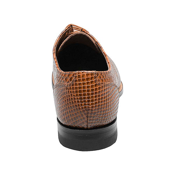 Stacy Adams Madison Tan Anaconda Print Oxford