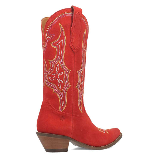 Dingo's Hot Sauce Red Snip Toe Suede Leather Boots