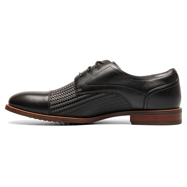 Florsheim Rucci Weave Cap Toe Oxford Men’s Black Dress Shoes