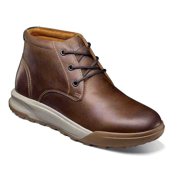 Florsheim Brown Crazy Horse Nubuck Trail Mix Plain Toe Chukka Boots