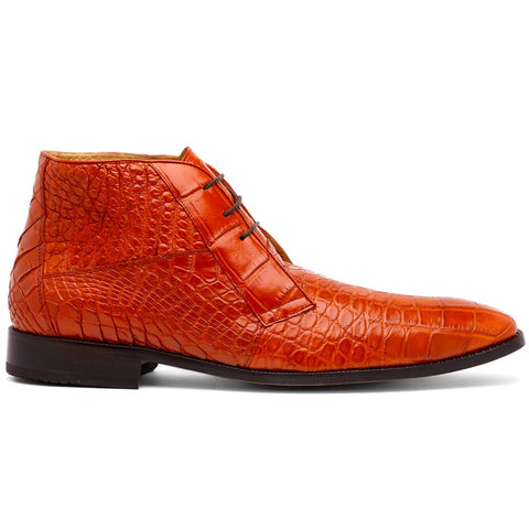 Marco Di Milano Pietro Honey Alligator Lace Up Boots