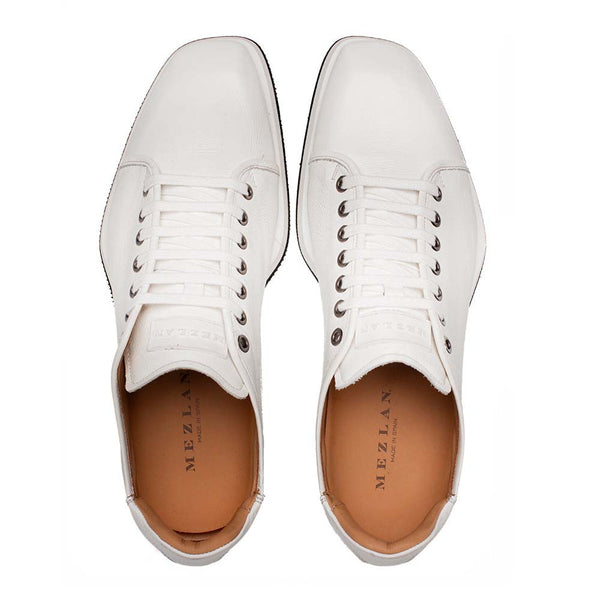 Mezlan Cartuja Sport Oxford White Shiny Calf Sneakers