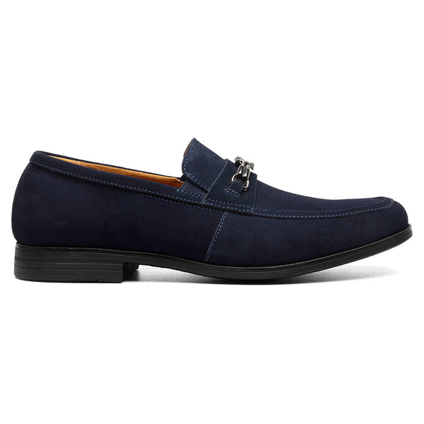 Stacy Adams Ravelle Navy Suede Moc Toe Bit Slip On Shoes