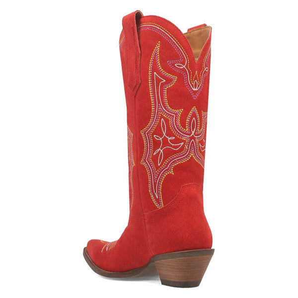 Dingo's Hot Sauce Red Snip Toe Suede Leather Boots