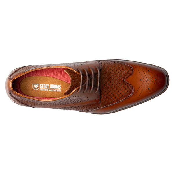 Stacy Adams Asher Cognac Wingtip Lace Up