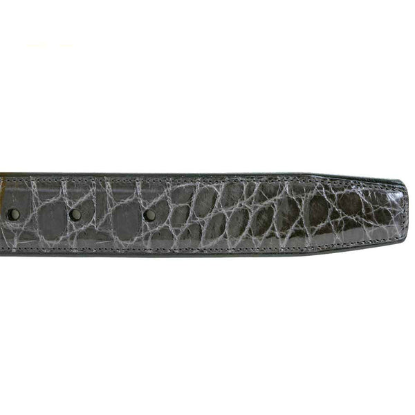 Mezlan Genuine Alligator Belt Grey