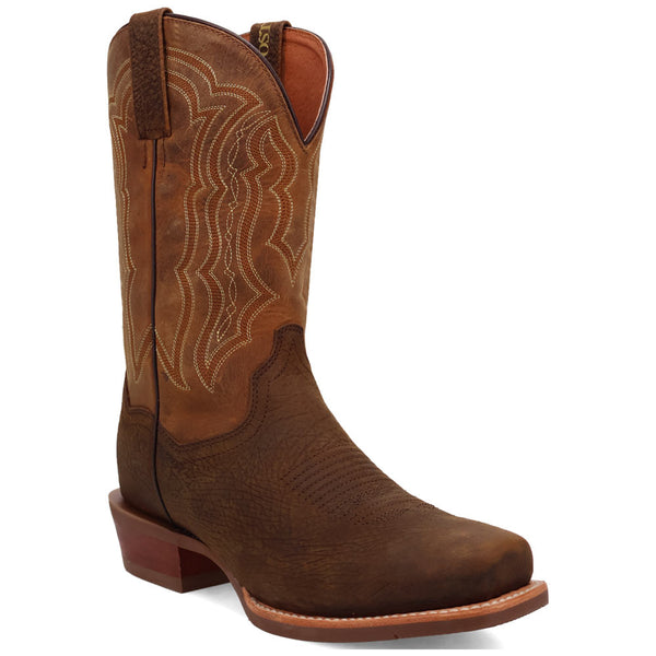 Dan Post Men's Creed Chocolate & Tan Leather Western Boots