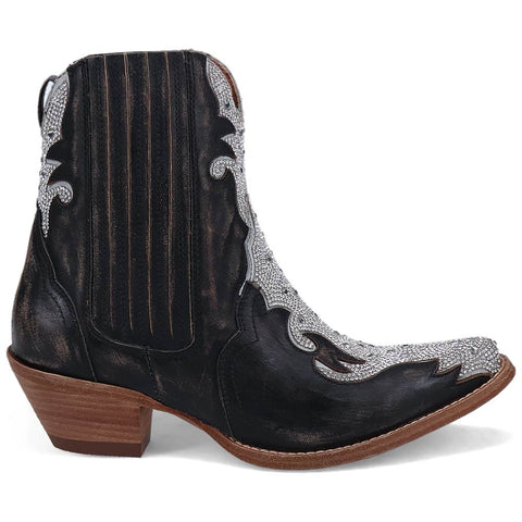 Dan Post Women's Crystal Black Snip Ankle Bootie