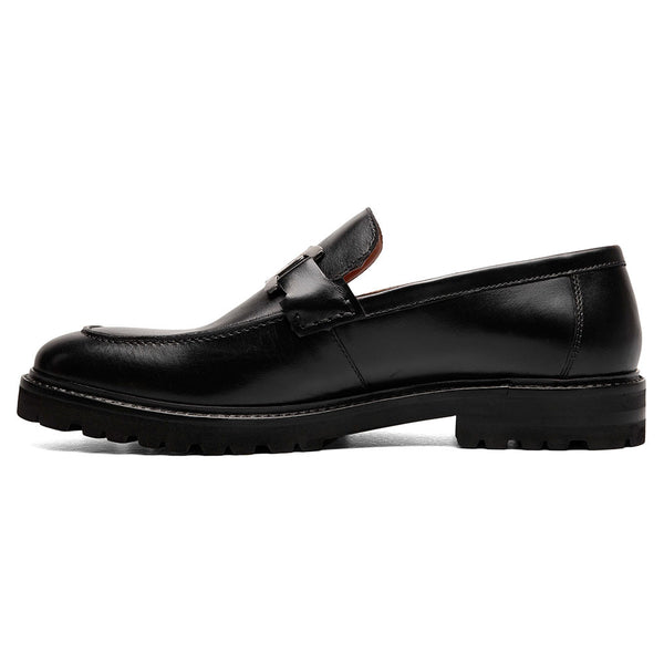 Stacy Adams Hale Black Men’s Moc Toe Bit Slip-On Shoes