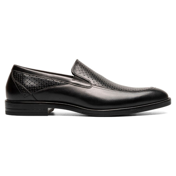 Stacy Adams Aiden Black Moc Toe Slip On