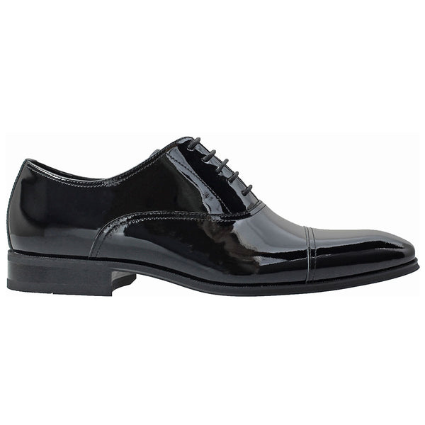 Florsheim Tux Oxford Black Patent Cap Toe Shoes