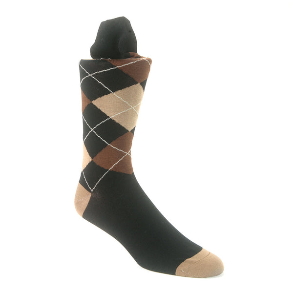 Talia Black & Taupe Multi-toned printed Socks for Men