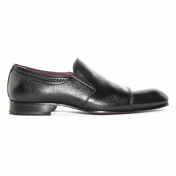 Mario Manzoni Black Genuine Deer Skin Double Gore Slip-On