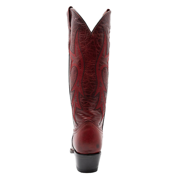 Ferrini Scarlett Red Full Grain Leather Snipped Toe Western Dress Boots