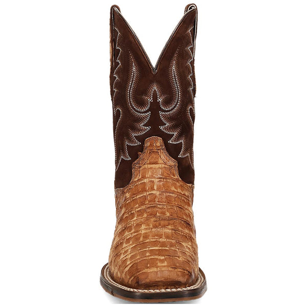 Dan Post Men’s Leon Brass/Brown Caiman Leather Western Boots