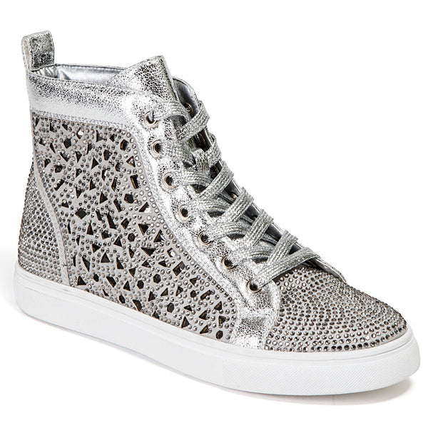 Lady Couture New York Silver High-top Sneakers