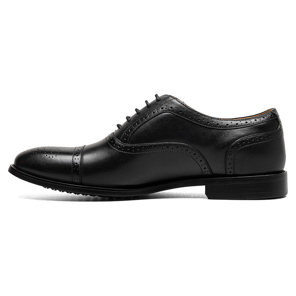 Florsheim Rucci Cap Toe Balmoral Oxford Black Smooth Men’s Dress Shoes