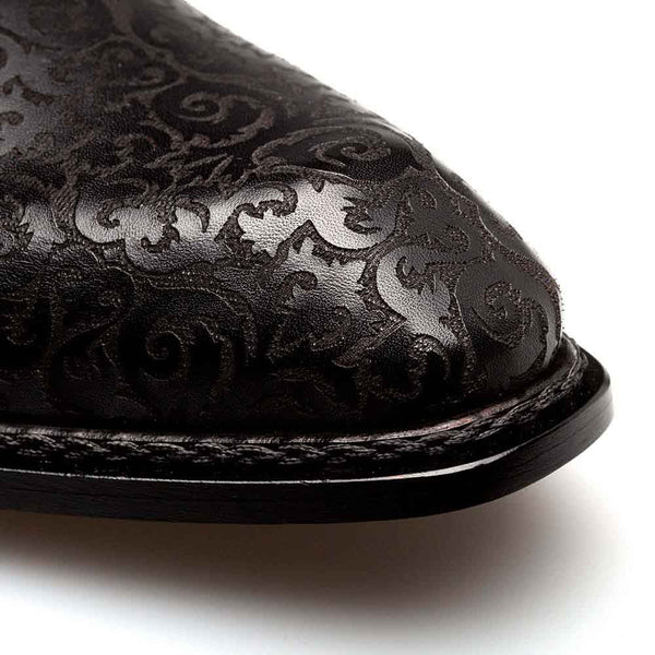 Mezlan Lontani Lace-Up Black Brogue Derby Shoes