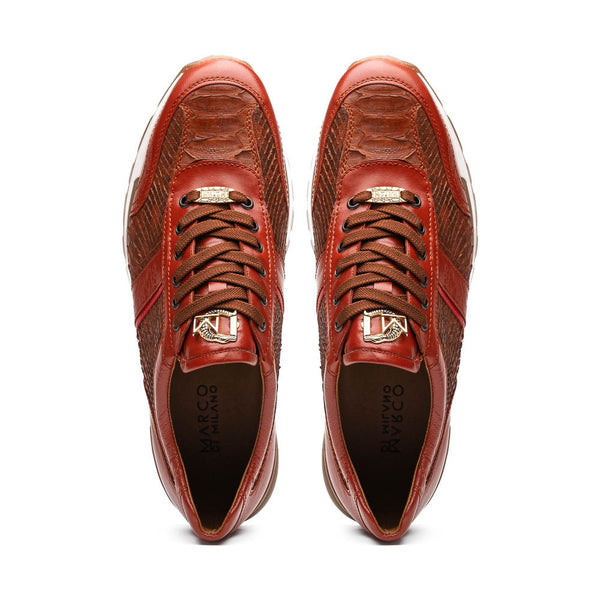 Marco Di Milano BRESCIA Cognac PYTHON Sneakers