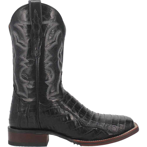 Dan Post Cowboy Certified Kingsly Caiman Square Toe Black Boot