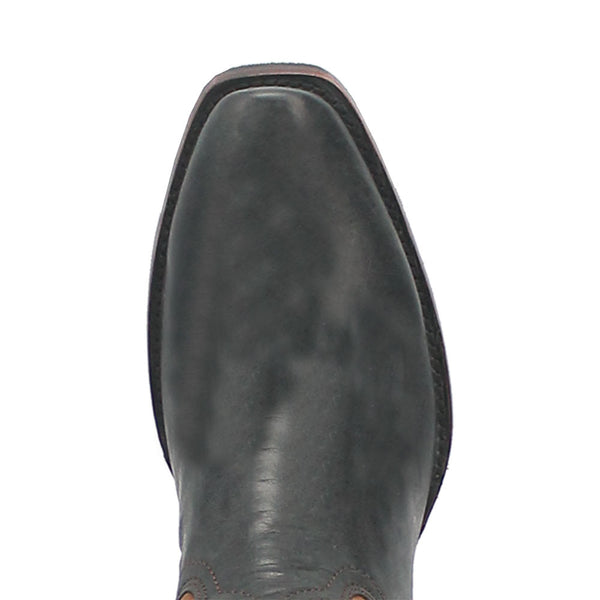 Dingo True Grit Black and Tan Snoot Toe Leather Western Boots