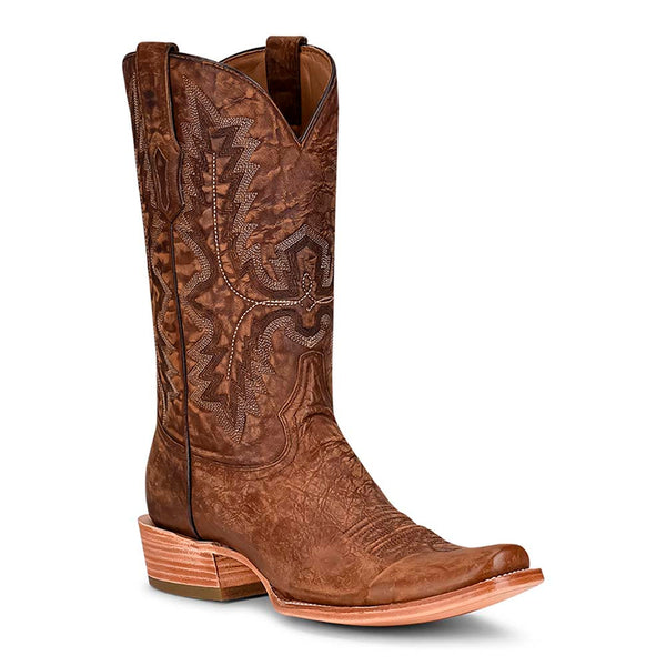 Corral Men's Narrow Square Toe Brown Embroidered Boots