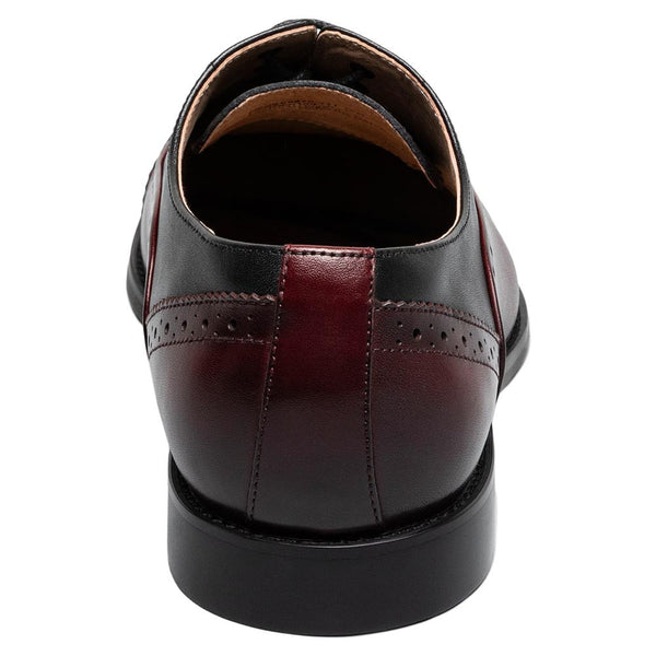 Stacy Adams Reynolds Burgundy Multi Cap Toe Oxford Shoes