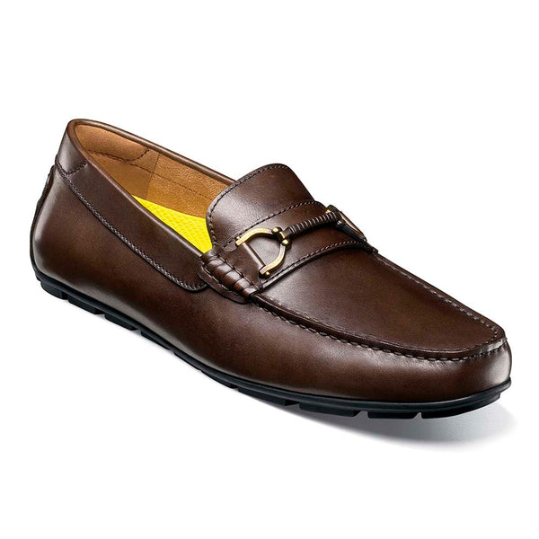 Florsheim Brown Bit Leather Driver Moc Toe Shoes