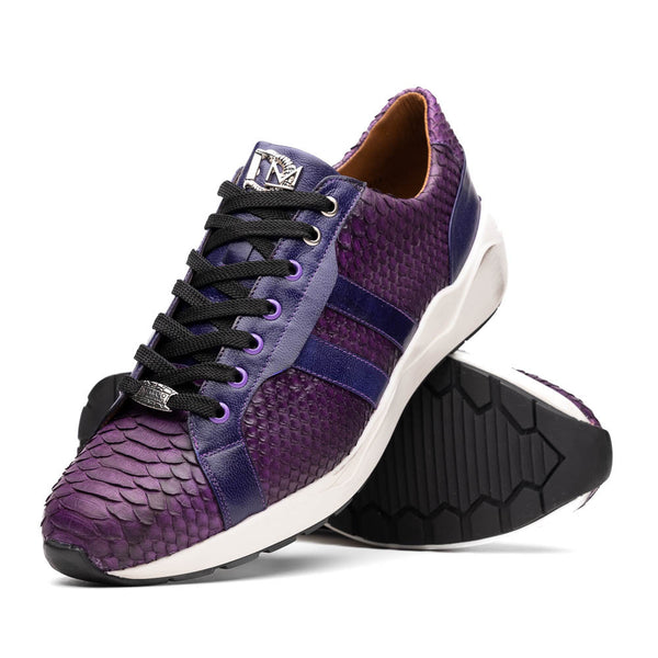 Marco Di Milano VERONA Purple Python & Calfskin Sneakers