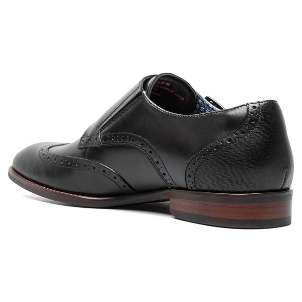 Stacy Adams Karson Black Wingtip Double Monk Strap Shoes