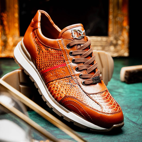 Marco Di Milano BRESCIA Python & Calfskin Sneakers