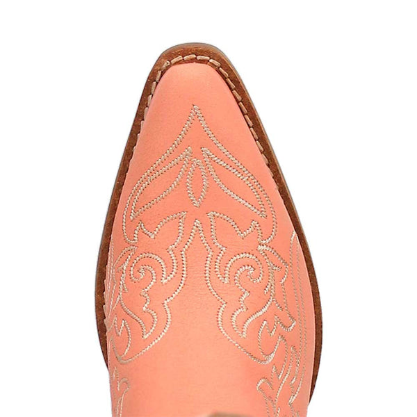 Dingo's Flirty N' Fun Peach Almond Toe Leather Boots