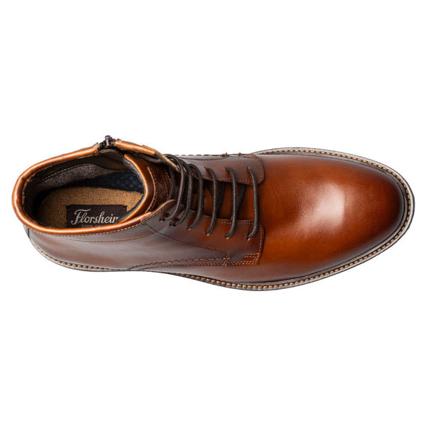 Florsheim Forge Plain Toe Cognac Lace Up Boots