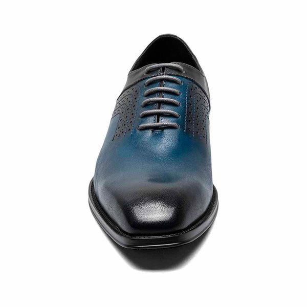 Stacy Adams Navy and Grey HALLOWAY Plain Toe Oxford