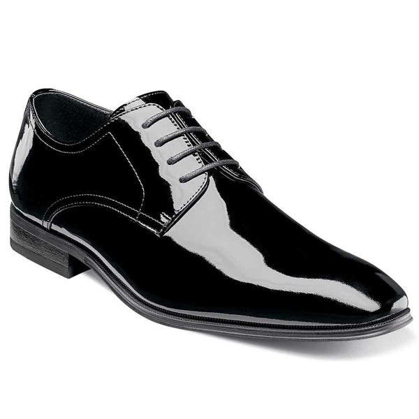 Florsheim Tux Black Leather Plain Toe Oxfords