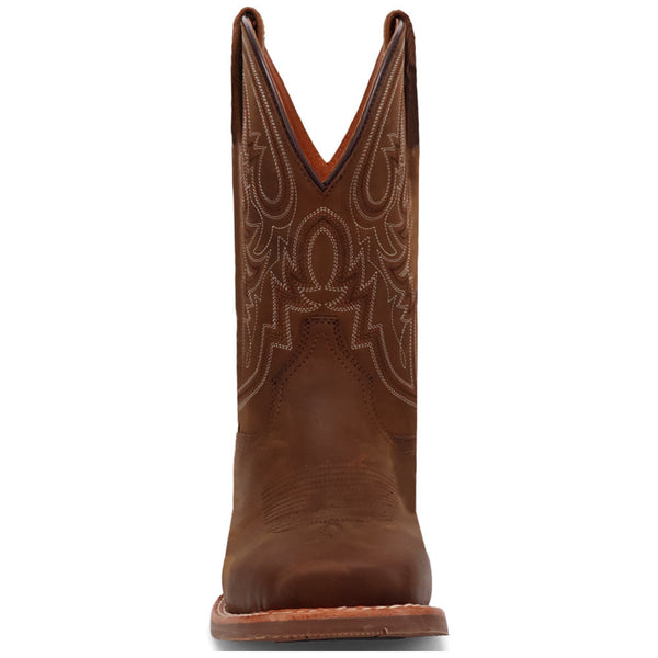 Dan Post Men's Brigston Brown Leather Broad Square Toe Western Boots