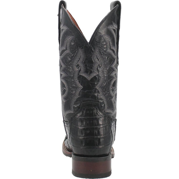 Dan Post Cowboy Certified Kingsly Caiman Square Toe Black Boot